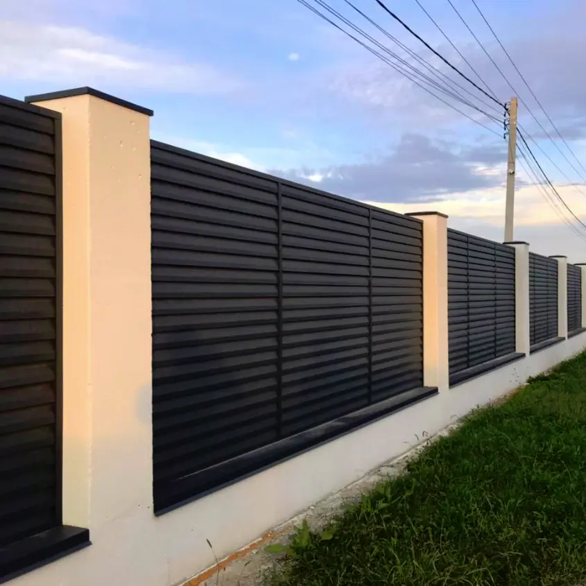 Фото 3 двусторонний забор Реснички 7024 МАТТЕ Серый Графит матовый