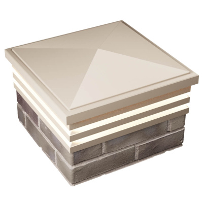 Колпак Бона на 1.5 кирпича Бежевый с подсветкой 2