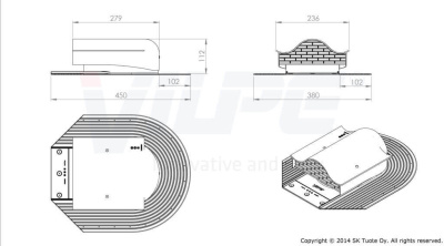 780134 Кровельный вентиль HUOPA -KTV (коричневый) чертеж