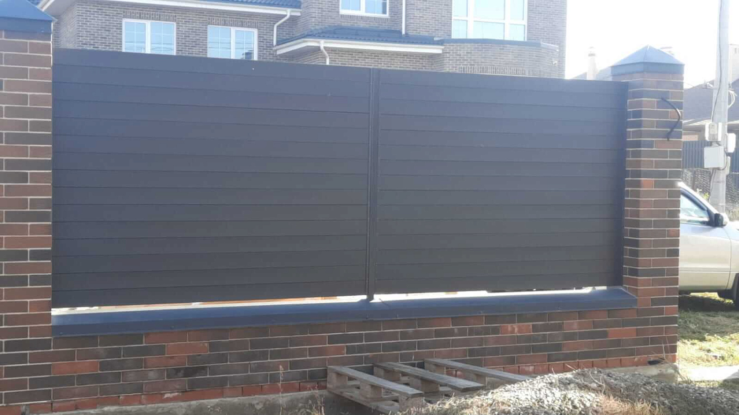 Металлопланкен 46м RAL7024/7024 Серый Графит двусторонний МАТТЕ