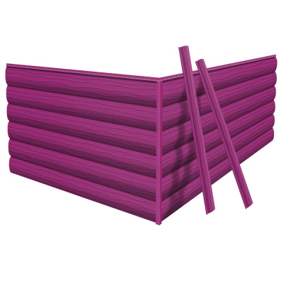 Фото сайдинга металлического (металлосайдинга) царьсайдинга Бревно Рубленое 4Д RAL4006 Пурпурный для фасада дома